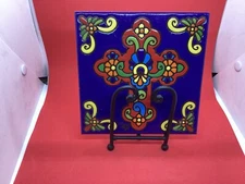 Earth tones, Hand Glazed Decorative Art Tile, 6” X 6”