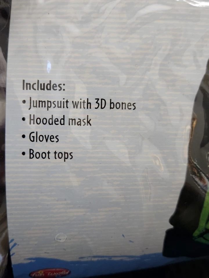 Disfraz de Halloween Esqueleto Verde Totalmente Esqueletos Niños Grande 12-14 Mundo Divertido H2 Foto 3 de 4