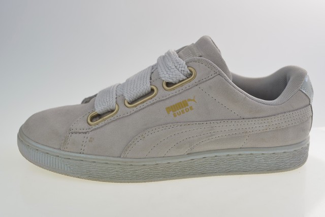puma suede heart satin trainers
