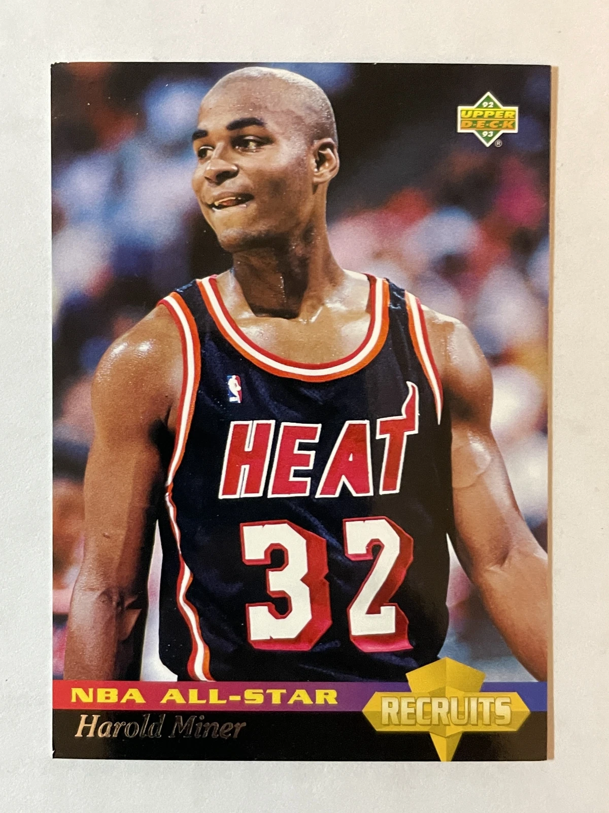 Harold Miner trading card