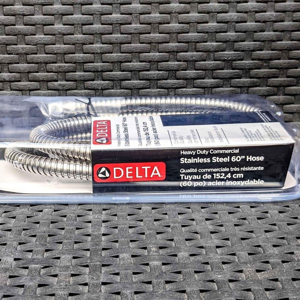 NEW Delta 75007140 heavy duty 60" stainless steel chrome shower replacement hose eBay