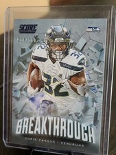 2020 Score Football Chris Carson Breakthrough #’d 16/100 - Seattle Seahawks!