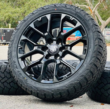 22 Black Dodge Ram Wheels Rim Tires Srt 10 Trx Rebel Laramie 1500 2019 - 2025