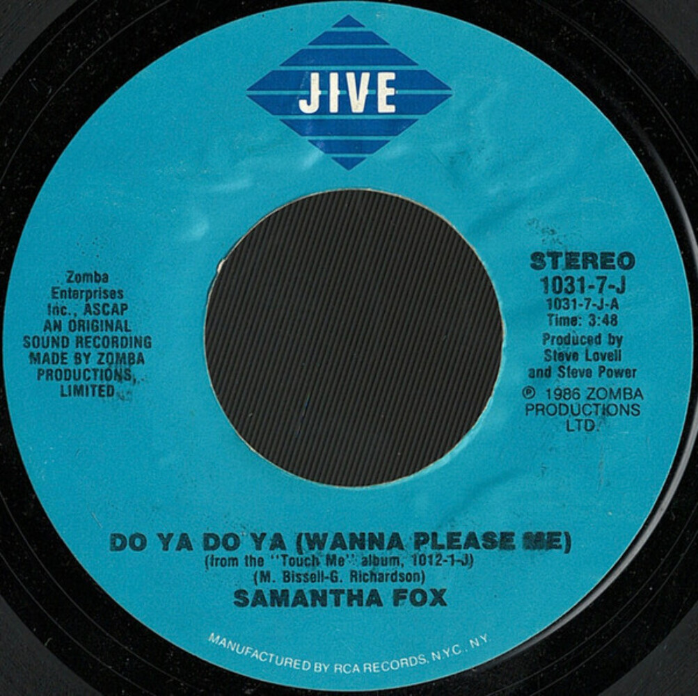 サマンサ・フォックス　Do Ya Do Ya　限定 ピクチャー 12”レコード サマンサ・フォックス Do Ya Do Ya 限定 ピクチャー 12”レコード