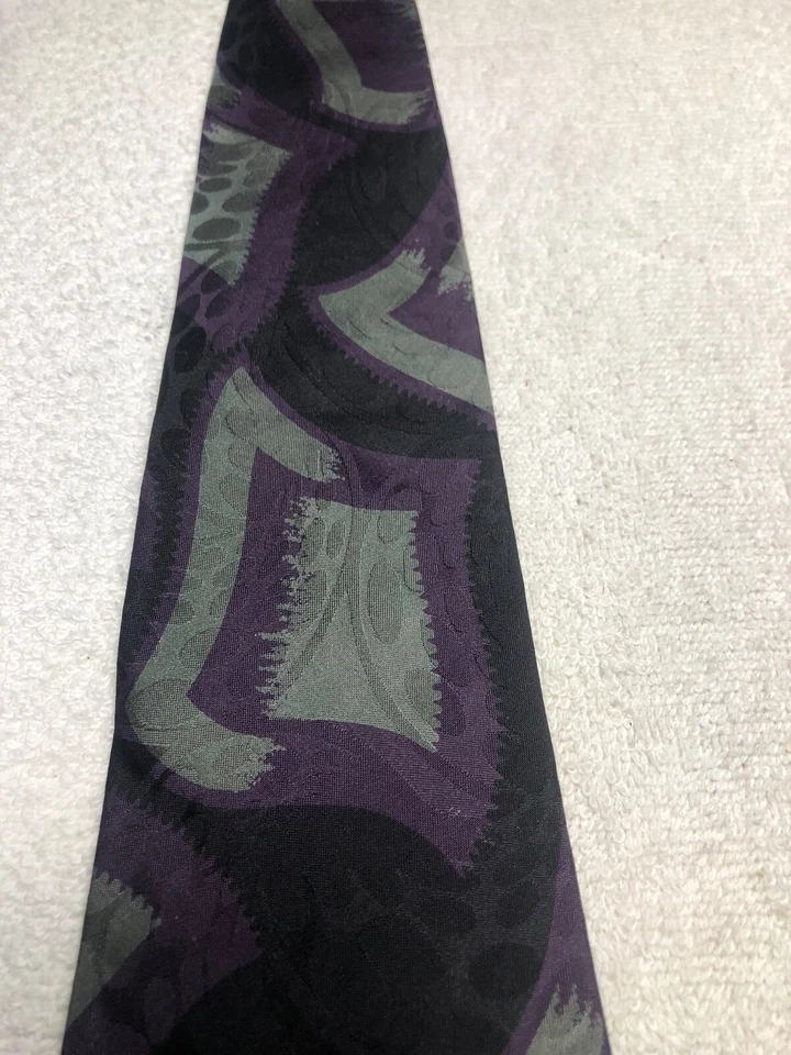 CORBATA MARTIN WONG HOMBRE MORADO GRIS NEGRO 3,75 X 57 Foto 3 de 4