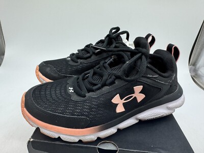 Under Armour Charged Assert 9 Sneakers Women's Black Lace-Up Running Shoes - 5.5