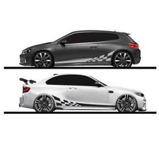 2x 220x25cm Car Side Body Graphics Decor Sticker Door Racing Stripe Vinyl Decals