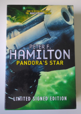 Slipcase Hardback Limited Signed Edition of Pandora's Star by Peter F. Hamilton