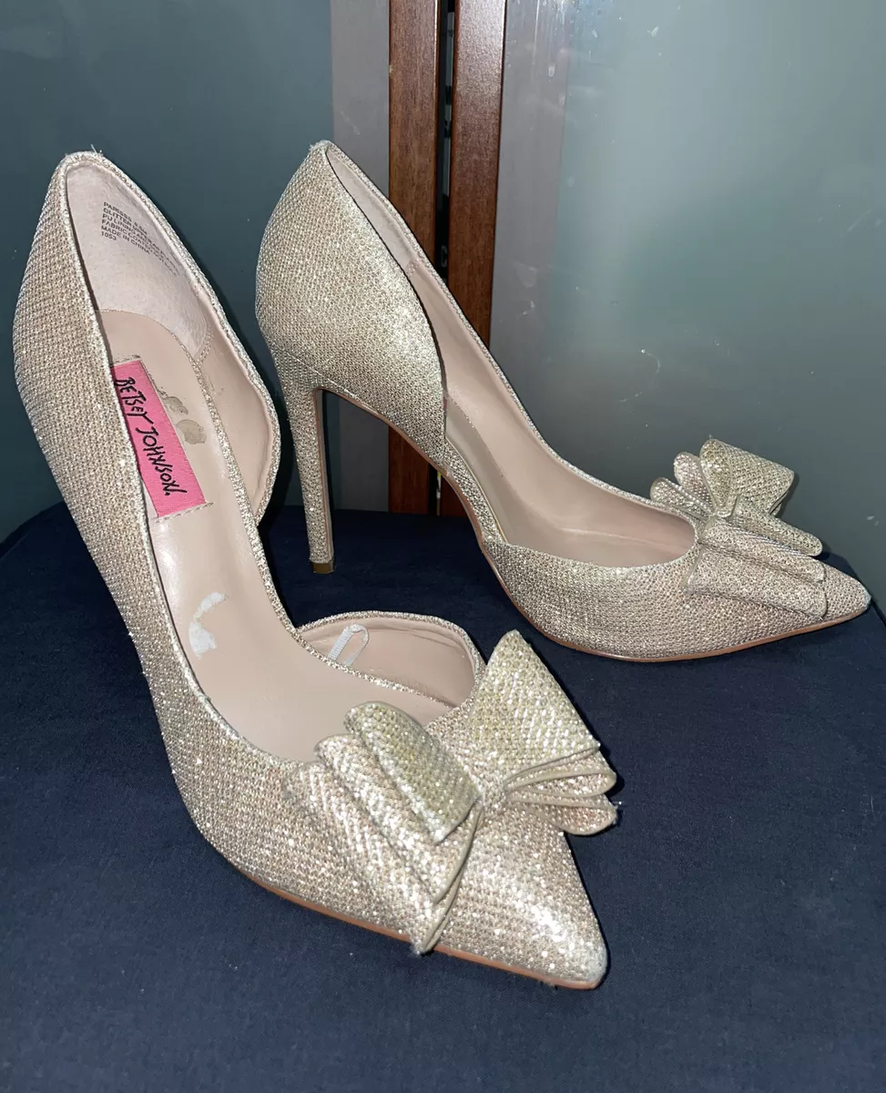 Betsey johnson shop gold heels