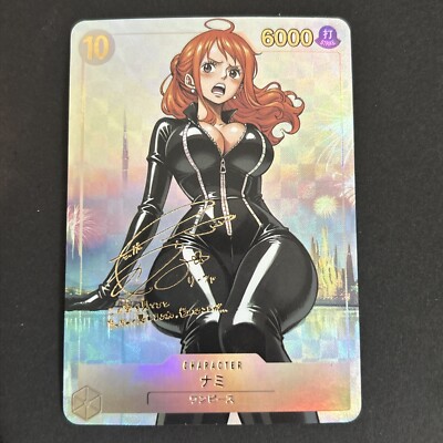 ONE PIECE Nami Sexy Goddess Waifu Anime Doujin Card Signature Card | eBay