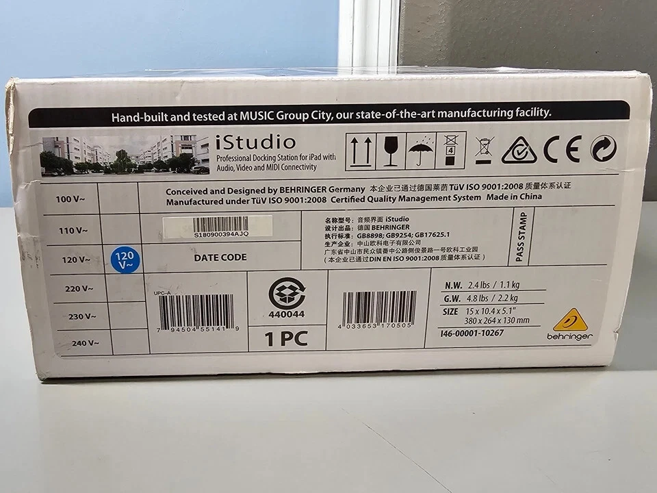 Behringer iStudio iS202 Docking Station For iPad Recording Dock Interface Mixer - Image 4 of 4