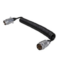 Spiralkabel 4,5M Mit 2X Stecker 7-Polig Metall