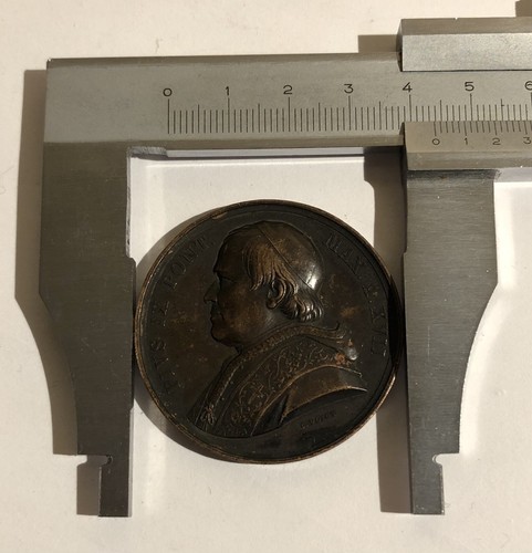 MÉDAILLE EN CUIVRE PAPE PIUS IX PAR VOIGT ROME ITALIE MEDAL - Bild 3 von 10