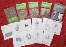 LOT OF 17 LARGE CLING RUBBER STAMPS - HERO ARTS MOSTLY ANIMALS