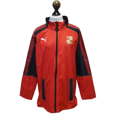 Puma Swindon rot & schwarz Windcheater Sportjacke UK Junge Alter 13-14 Jahre BB974