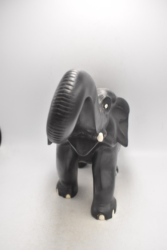 Antique Vintage Black Wood Ebony Decorative Elephant Statue Figurine – 4.7KG - Picture 5 of 24