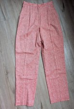 Vintage Christian Dior Women's Red and White Pants