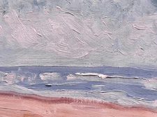 Charming Painting Antique Edge Sea Ocean Ciel Post Impressionist Marine