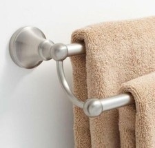 Signature Hardware 24" SEATTLE COLLECTION DOUBLE TOWEL BAR - BRUSHED NICKEL