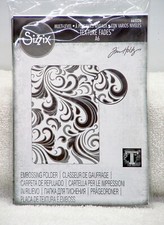 TIM HOLTZ TEXTURE FADES PREOWNED A6 EMBOSSING FOLDER 'SWIRLS   665226