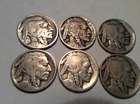 6 BUFFALO NICKELS   1915-D 1916-S 1918 1918-S 1923-S 1925-S H-33