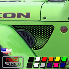 Honeycomb Fender Vent Decals For Jeep Wrangler Rubicon Jl Jt 2018-26