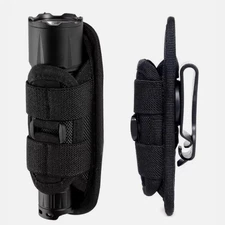 Tactical Flashlight Holster Duty Belt Pouch Rotatable Clip 360 Degree Holder US