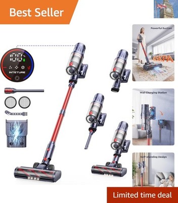 Akku Staubsauger 550W 45KPA mit Touchscreen & Wandhalterung