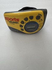 Vintage Sony Sports Walkman FM AM Radio SRF-M78 Wrist Arm Band Fitness Yellow