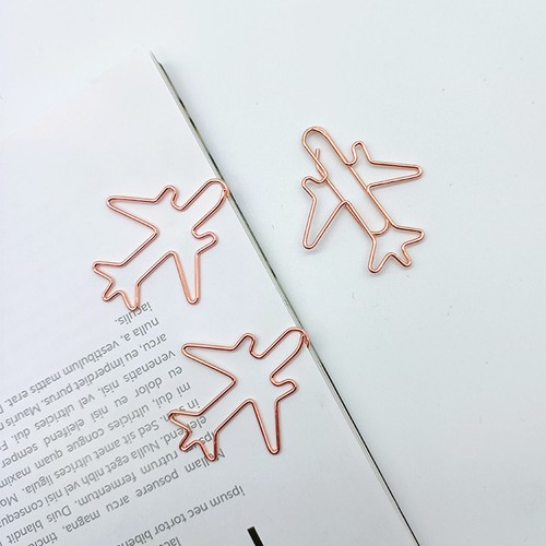 80pcs Flugzeug Geformte Papierclips Rose Gold Verhindern Rost Flugzeug Gefo UB - Bild 19 von 23