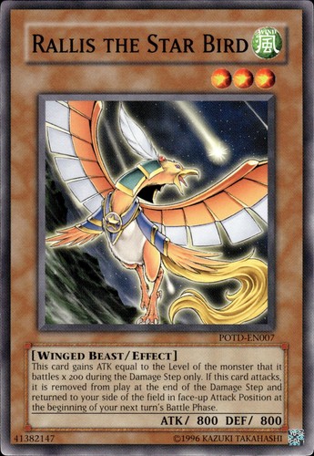 Rallis the Star Bird - POTD-EN007 - Common - Power of the Duelist - YuGiOh