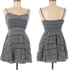 Aeropostale Womens Dress Size Medium Multicolored Printed Spaghetti Strap Mini