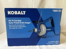 KOBALT TOOLS 4891703 cordless drain auger kit open box