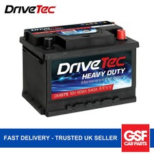 DriveTec Battery DM075 12V 55Ah 540A B13 B14 For Chevrolet Tahoe 5.7 V8 AWD