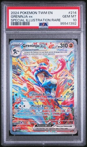 2024 POKEMON TWM EN-TWILIGHT MASQUERADE #214 GRENINJA EX PSA 10