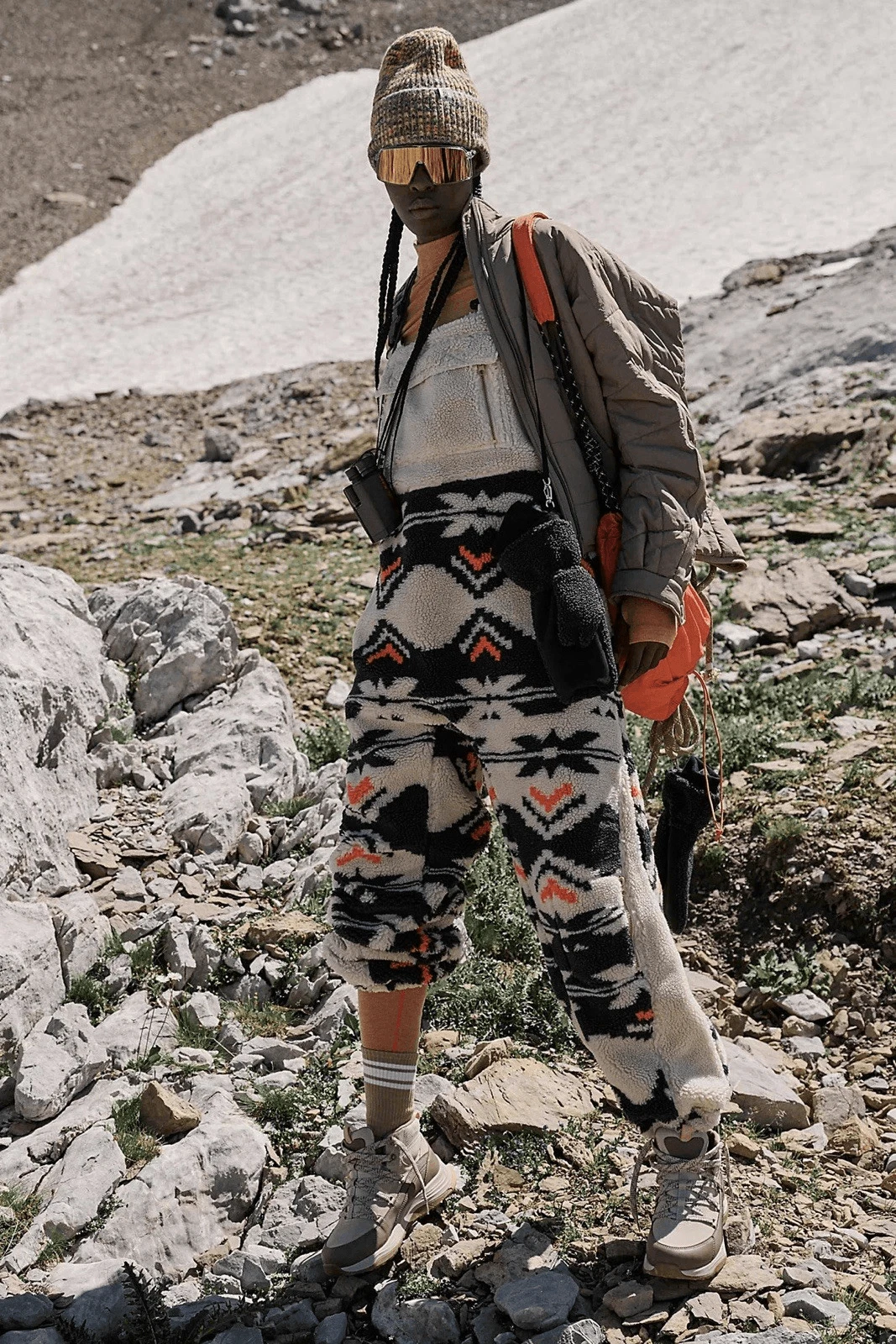 Free People Movement Printed Hit The Slopes Salopette Black Fairisle Combo Sz XS