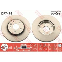 Bremsscheibe TRW DF7475 FüR Vauxhall Chevrolet Buick (Sgm) Chevrolet (Sgm) Opel
