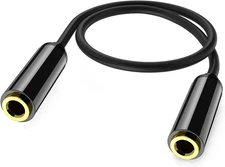 Aux Connector,3.5mm TRRS Female to Female Stereo Coupler Plug Adapter- 3.3 Ft/40