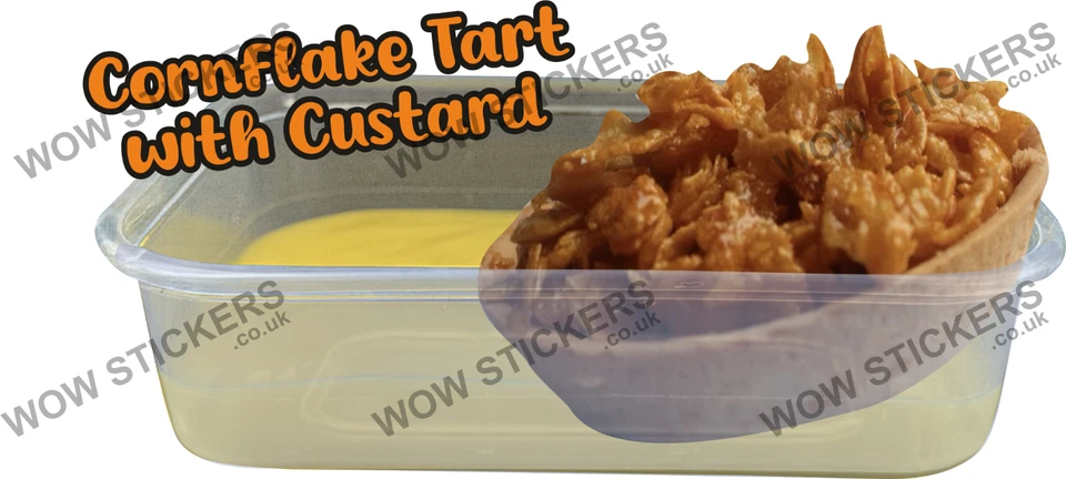 WOW Eiswagen Aufkleber Cornflake Tarte mit Pudding (Größe wählbar)