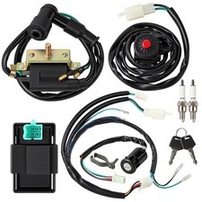 Wiring Loom Harness Kit Ignition Coil CDI Box Spark Plug Rebuild Kit for