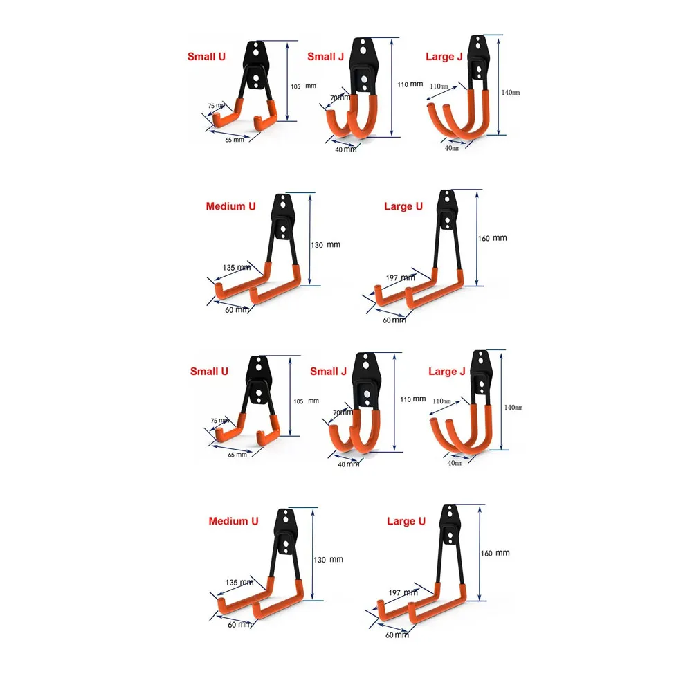Heavy Duty Metal Hook Garage Organizer Wall Mount Bicycle Hanger Hooks Wall Moun