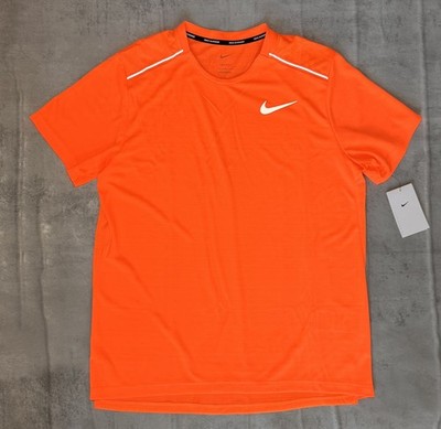 Nike Miler 1.0 T-Shirt - Running Gym Top - Total Orange - Größe M  