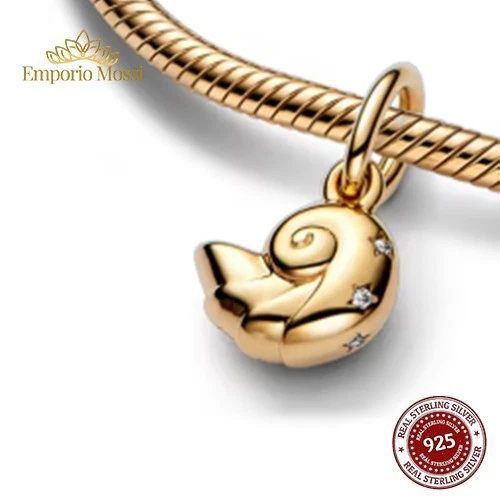 Charm Conchiglia Oro in Argento s925 (Tipo Pandora) - Immagine 3 di 3