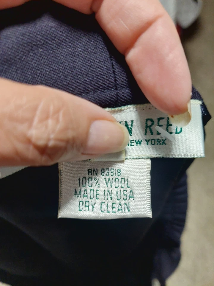 Шерстяная женская юбка Austin Reed 24w темно-синяя с подкладкой для рабочего офиса 44x28 100% - Изображение 3 из 4