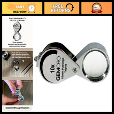10x Jewelry Loupe Magnifier  Chrome Hastings Triplet Eye Loop for Watch Repair,