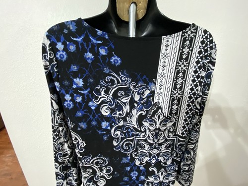 White House/Black Market Size M Artsy Mini Tunic Dress 3/4 Sleeve - Bild 10 von 11