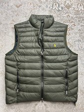 Polo Ralph Lauren Men's L Green Water-Repellent Packable Puffer Vest EXCELLENT