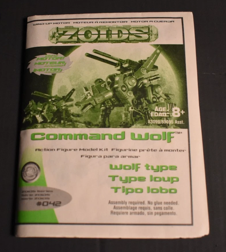 Zoids - Blue Command Wolf - RZ-042 - Hasbro - 1/72 Original Box - Incomplete - Image 4 of 4