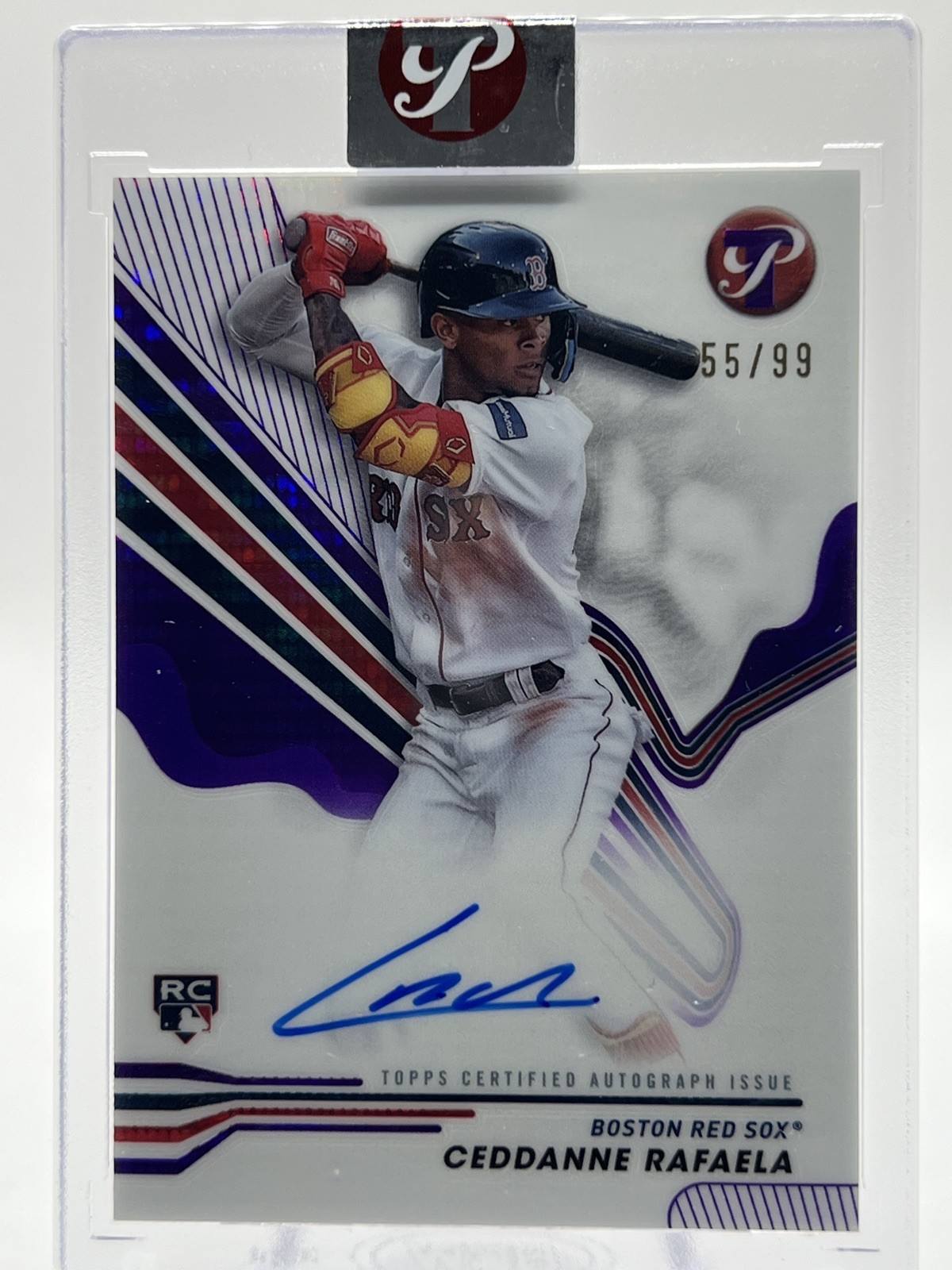 2024 Topps Pristine Purple Pulsar Refractor /99 Ceddanne Rafaela Rookie Auto RC