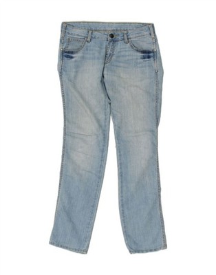 Wrangler Damen Slim Jeans Narrow Fit Low Waist W34 L33 Blau Baumwolle AK04